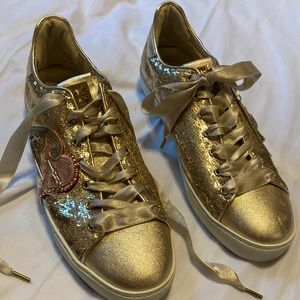 HOGL gold mermaid sneakers size 7 UK -9.5 US